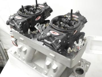Alkydigger's Small Block Chevy 23 Degree Tunnel Ram Custom Built with 500 cfm ATM GAS Carbs